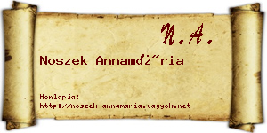 Noszek Annamária névjegykártya